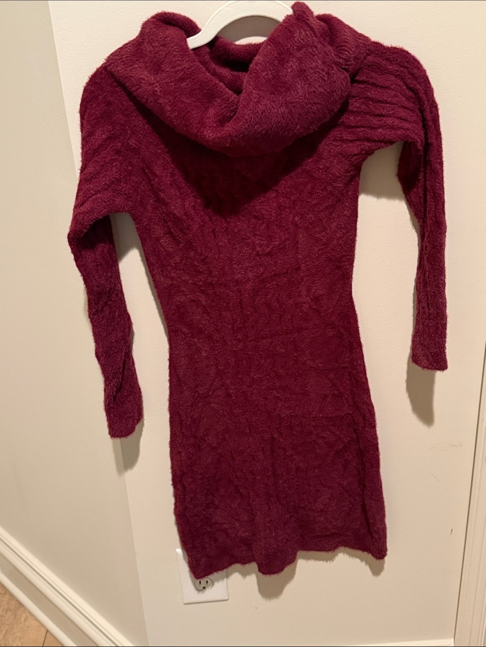 Vici Plum Cowl-Neck Sweater Dress